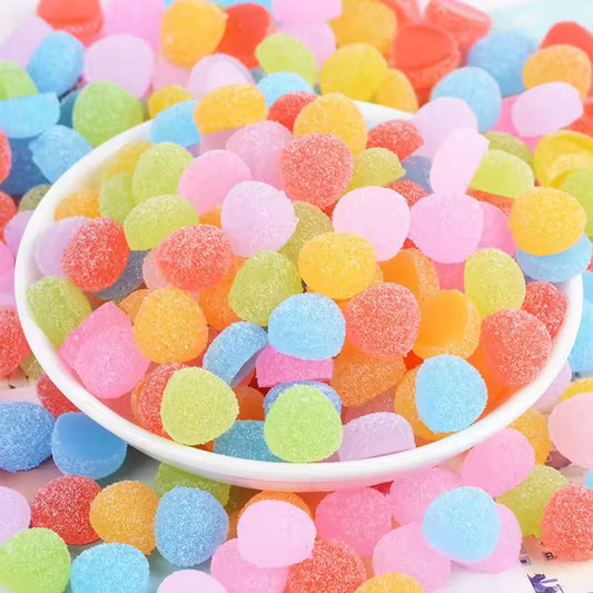 10pcs Candy Fruit Candy Scale Grains Simulation Handmade Hairpin Diy Model Food Play Earrings Resin Doll Accessories Home Decor