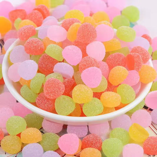 10pcs Candy Fruit Candy Scale Grains Simulation Handmade Hairpin Diy Model Food Play Earrings Resin Doll Accessories Home Decor
